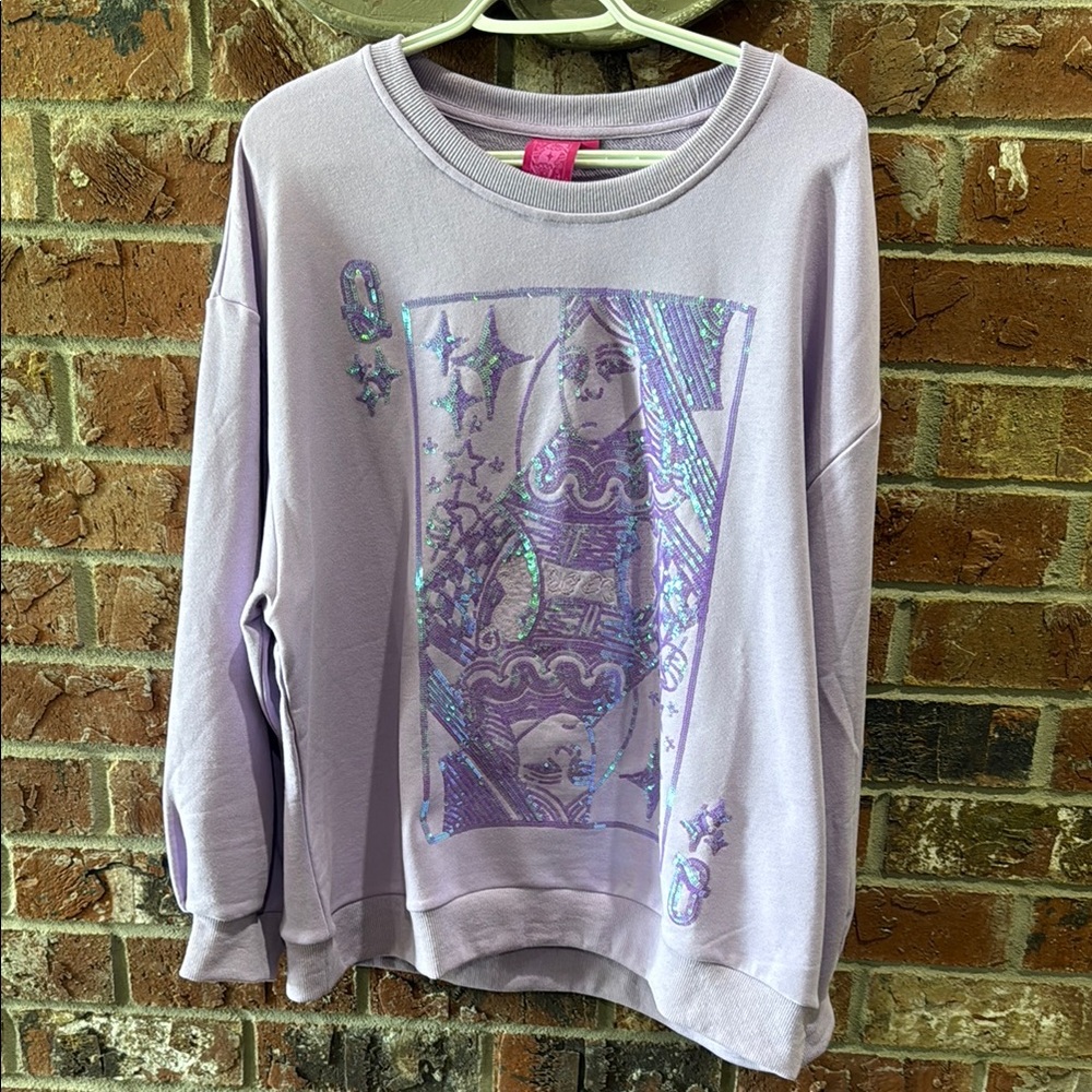 Queen of Sparkles Gray Sweatshirt